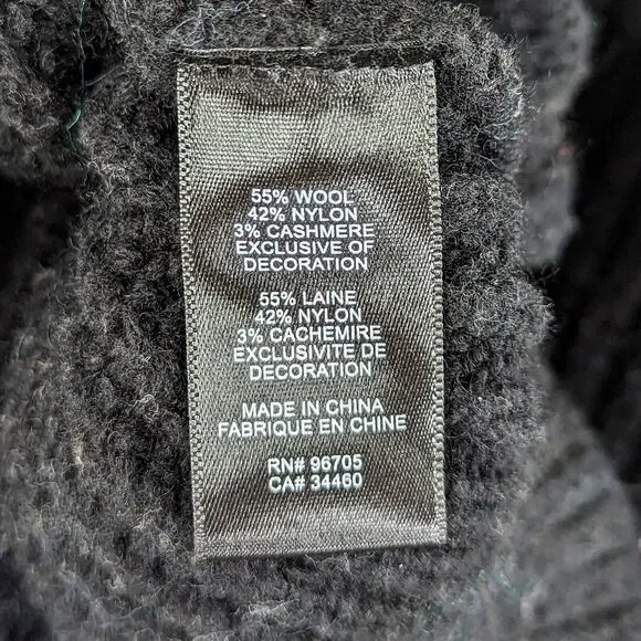 Rebecca Taylor Black Embellished Wool Blend Crewneck Sweater Pullover Beaded XS - Picture 7 of 8